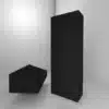 bass trap de membrana com trapezio preto